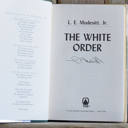 Vintage Sci-fi Hardback Novel: L E Modesitt Jr - The White Order SIGNED FIRST EDITION