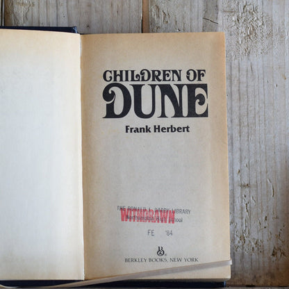 Vintage Sci-Fi Hardback Novel: Frank Herbert - Children of Dune RARE LIBRARY BINDING
