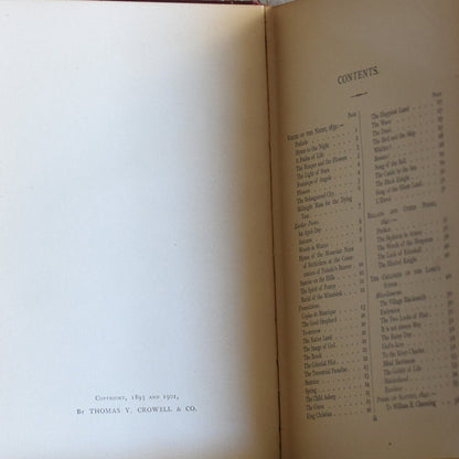 Vintage Fiction Hardback Poetry: Poems of Henry W Longfellow - Astor Edition 1901