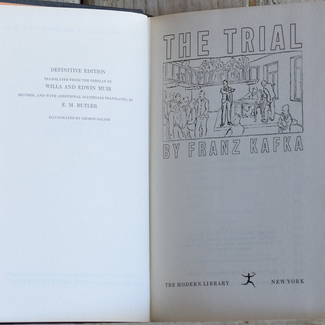 Vintage Fiction Hardback Novel: Franz Kafka - The Trial - Modern Library Edition 318