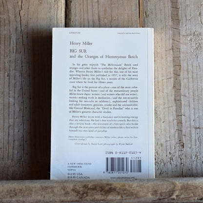 Vintage Fiction Paperback Novel: Henry Miller - Big Sur and The Oranges of Hieronymus Bosch