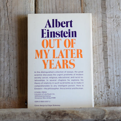 Vintage Non-Fiction Paperback: Albert Einstein - Out of My Later Years SECOND PRINTING