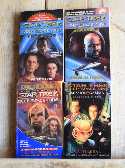 Vintage Sci-fi Paperbacks: 4 Star Trek Deep Space Nine Novels